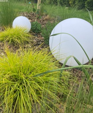 СВЕТОДИОДНАЯ САДОВАЯ ШАРОВАЯ СВЕТИЛЬНА СОЛНЕЧНАЯ, БЕЛАЯ, ТЕПЛЫЙ СВЕТ, БОЛЬШАЯ, 30 СМ