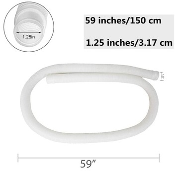 Wąż 150cm do Pompy Basenowej 32mm, wąż zamienny pompy basenowej 2 szt