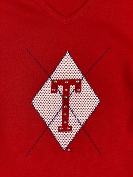 Tommy Hilfiger Longsleeve Czerwony Logo Unikat XL