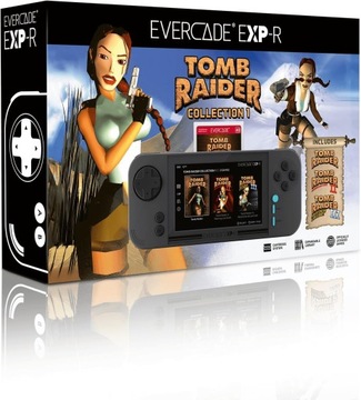 Konsola EVERCADE EXP-R + Zestaw gier Tomb Raider / 3 GRY / NOWA