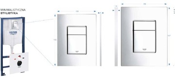 GROHE FRESH WC FRAME + кнопка SLIM + чаша без оправы