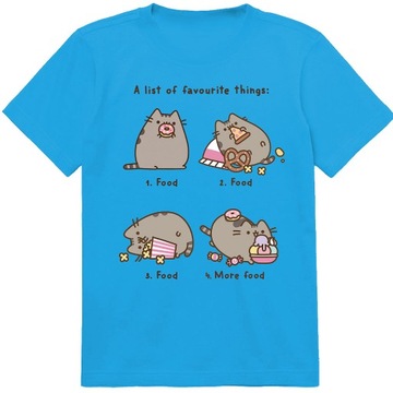 KOSZULKA DZIECIĘCA T-SHIRT DLA DZIECKA PUSHEEN KOT 152 PREZENT JAKOŚĆ