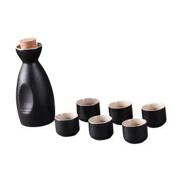 zr-Vintage Ceramic Sake Pot Cups Set Traditional