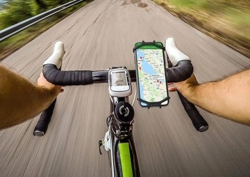 ПРОЧНЫЙ РЕЗИНОВЫЙ ДЕРЖАТЕЛЬ ДЛЯ ВЕЛОСИПЕДА ДЛЯ МОТОРА СМАРТФОНА ПОВОРОТ НА 360° до 6,5°