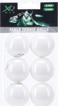 XQMAX МЯЧИ ДЛЯ НАСТОЛЬНОГО ТЕННИСА, БЕЛЫЕ, 6 ШТ.