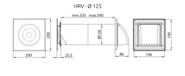 НАСТЕННЫЙ РЕКУПЕРАТОР 125 мм Awenta HRV125P с дистанционным управлением, децентрализованный, компактный