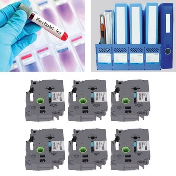 ЛЕНТА ДЛЯ ПРИНТЕРА ЭТИКЕТОК TZC231 12ММ 6 ШТ.