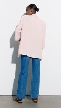 Длинный пиджак с закатанными рукавами ZARA L