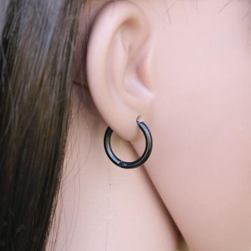 СЕРЬГИ из ХИРУРГИЧЕСКОЙ СТАЛИ, ЧЕРНЫЕ, НАБОР 8 ШТ.