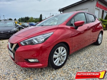Nissan Micra V 1.0 IG-T 100KM 2019 Nissan Micra Tekna Kamera Cofania Nawigacja Bordowa Perla Led, zdjęcie 1