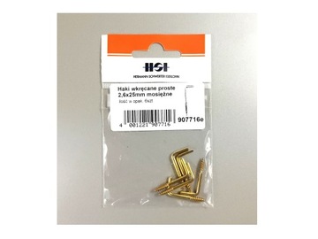 Haki Wkręcane Proste MOSIĘŻNE 2,6X20 mm HSI