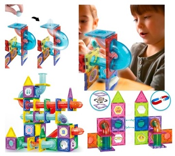 МАГНИТНЫЕ КОНСТРУКЦИОННЫЕ БЛОКИ КУЛООДРОМ ПАЗЗЛ ТРЕК ЗАМОК НАБОР 148 EL