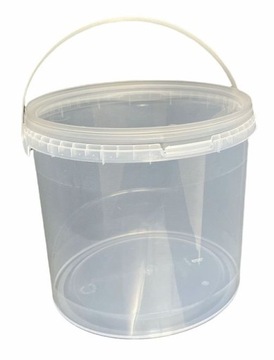 Wiaderko wiadro 5l z pokrywką plastikowe bezbarwne