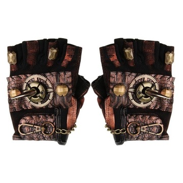 Винтажная готическая стимпанк-снаряжение из кожи для правой руки M