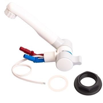 Смеситель Comet London с изливом для горячей и холодной воды 27 мм Белый