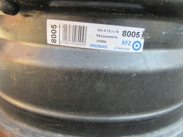 DISK RÁFKY OCELOVÉ HONDA FRV 16 6,5J ET55 5X114,3