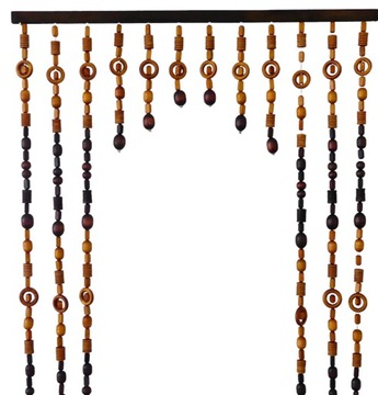 ZASŁONA Z KORALI DREWNIANYCH ZASŁONKA KOTARA 80 CM DWUKOLOROWA