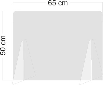 Pleksa osłona na ladę 100x50 pleksi 3mm