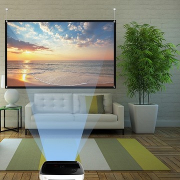 PROJEKTOR LCD EKRANY PROJEKCYJNE CZARNE KURTYNY