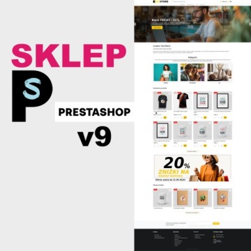 sklep internetowy PRESTASHOP 9 + instalacja + dostosowanie + domena