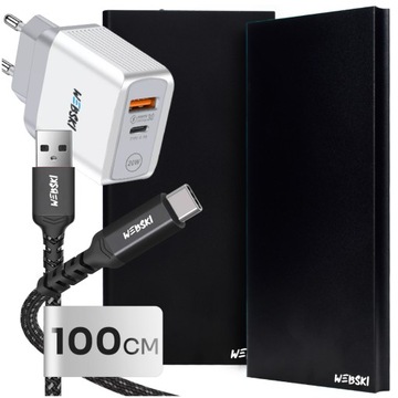 POWERBANK 20000 ŁADOWARKA USB-C KABEL DO TELEFONU
