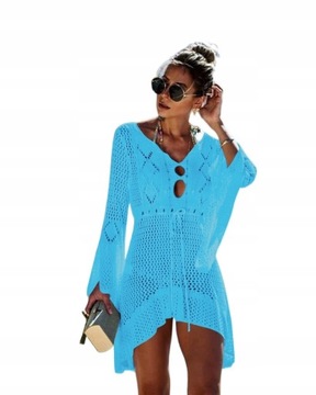 Летнее пляжное платье с кружевом бохо-пахо-парео