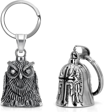Dzwonek motocyklowy Guardian Bell, 2 sztuki, srebro, jeden rozmiar