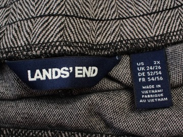 LANDS'END Spódniczka na gumce szara z wzorem stylowa r. 54/56
