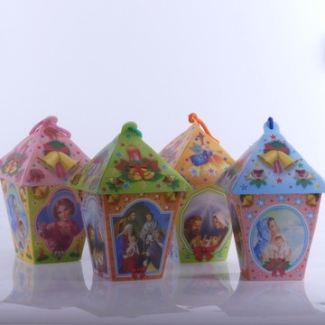 LAMPION RORATNI KOLOROWY (MIX WZORÓW) LED