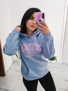 BLUZA DAMSKA DRESOWA Z KAPTUREM ROZMIAR UNIWERSALNY NEW YORK