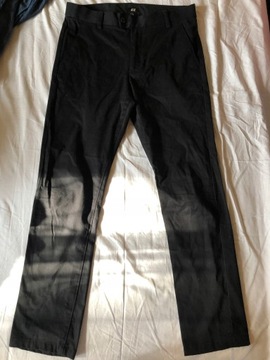 H&M Eleganckie spodnie garniturowe Czarne 48 .