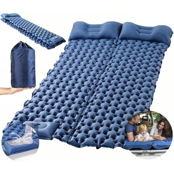 ДВОЙНОЙ СКЛАДНОЙ НАДУВНЫЙ МАТРАС С НАСОСОМ ПОРТАТИВНАЯ СПАЛЬНАЯ КРОВАТЬ