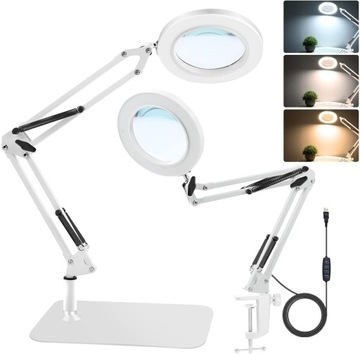 КОСМЕТИЧЕСКАЯ ЛУПА СВЕТОДИОДНАЯ ДЕРМАТОЛОГИЧЕСКАЯ ЛАМПА ЛУПА 10 X 2 В 1