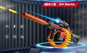 PISTOLET NA STRZAŁKI KARABIN NA KULKI WYRZUTNIA 2 TRYBY M416 + 70 STRZAŁEK