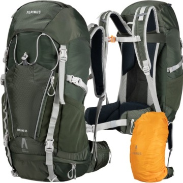 ALPINUS PLECAK TURYSTYCZNY TREKKINGOWY SPORTOWY + POKROWIEC ZARAND 2 35L
