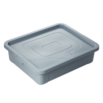 4X ПЛАСТИКОВЫЙ КОНТЕЙНЕР С КРЫШКОЙ ЗАКРЫТАЯ КОРОБКА СЕРЫЙ