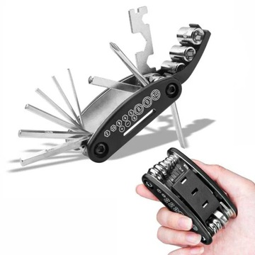 UNIWERSALNY ZESTAW KLUCZY DO ROWERU NARZĘDZI ROWEROWYCH 16w1 MULTITOOL