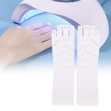 Длинные перчатки для гелевого маникюра.