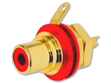NEUTRIK REAN NYS367-2 GNIAZDO RCA CINCH CZERWONE