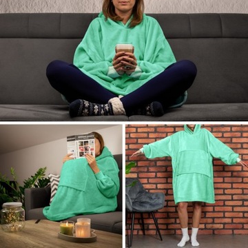 Bluzair Koco Bluza Oversize z Kapturem Polska XXL