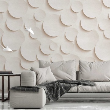tapeta panel ścienny koła efekt 3D