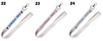 Smycz na klucze PERSONALIZOWANA Z NADRUKIEM wiele wzorów do wyboru