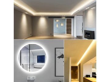 Zestaw Taśma LED 7W/m 24V COB Jednolita 4000K Neutralna 5m Pilot Sterownik