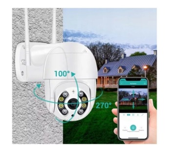НАРУЖНАЯ WIFI КАМЕРА 5 МП ULTRA HD ПОВОРОТНАЯ 4X ЗУМ ICSEE