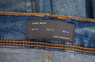 ZARA MAN WYGODNE MĘSKIE SPODNIE JEANS 36/30 PAS 90 CM