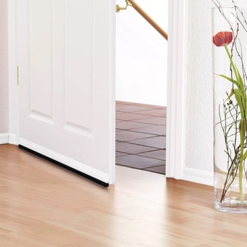 Уплотнитель дверной щетки 1м: 37мм Tesa белый