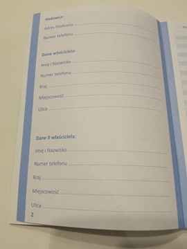 Książeczka zdrowia psa Szczenię