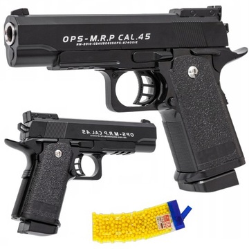 METALOWY PISTOLET NA KULKI PLASTIKOWE REPLIKA COLT METAL + 800 KULEK