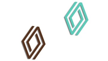 Наклейка RENAULT новый логотип разных цветов!