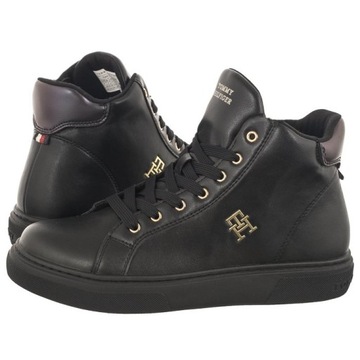 Buty Sneakersy Damskie Tommy Hilfiger Monogram Czarne